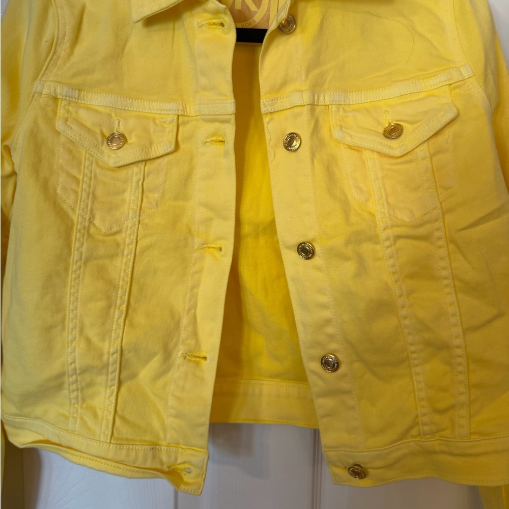 Michael Kors Sunny Yellow Jean Jacket - Picture 2 of 5